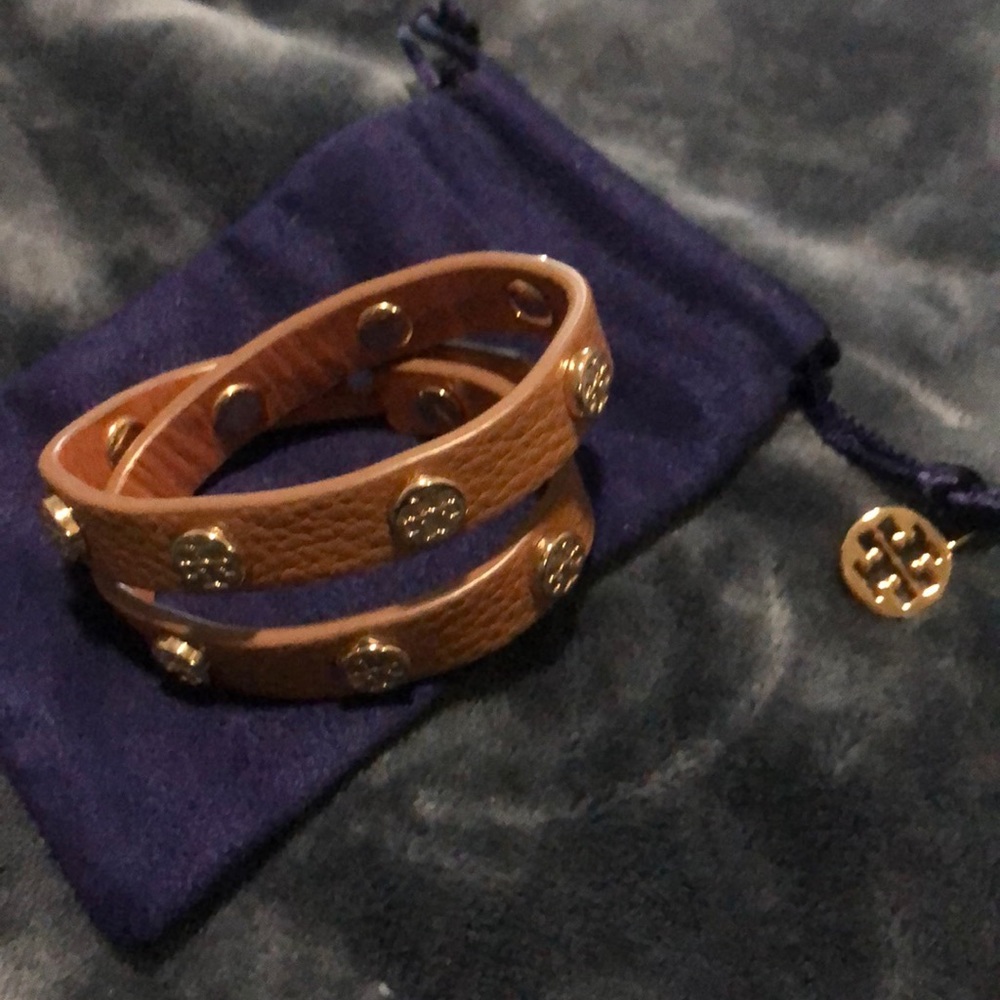 Tory Burch wrap bracelet Tan leather